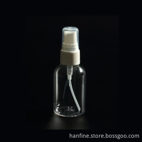 Factory direct sales 60ML mini Plastic PET liquid soap bottle with sprayer